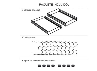 Foto 4 | Organizador Xtellar Organizador De Sartenes Y Ollas Con 10 Divisores Color Negro