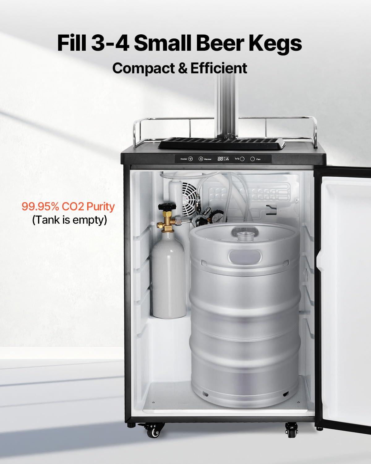 Foto 3 | Cilindro De Aleación De Aluminio Vevor De 2.5 Libras Con Tanque De Co2 Para Cerveza - Venta Internacional.