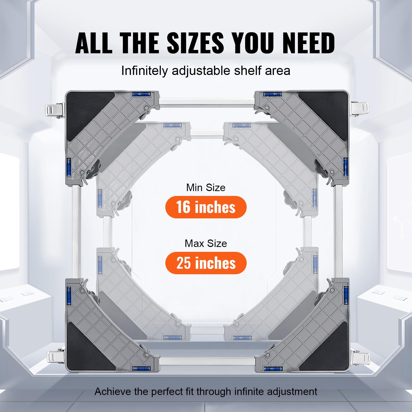 Foto 6 | Soporte Para Nevera Vevor Mini Universal Mobile Base De 25 Pulgadas Con Ruedas - Venta Internacional.