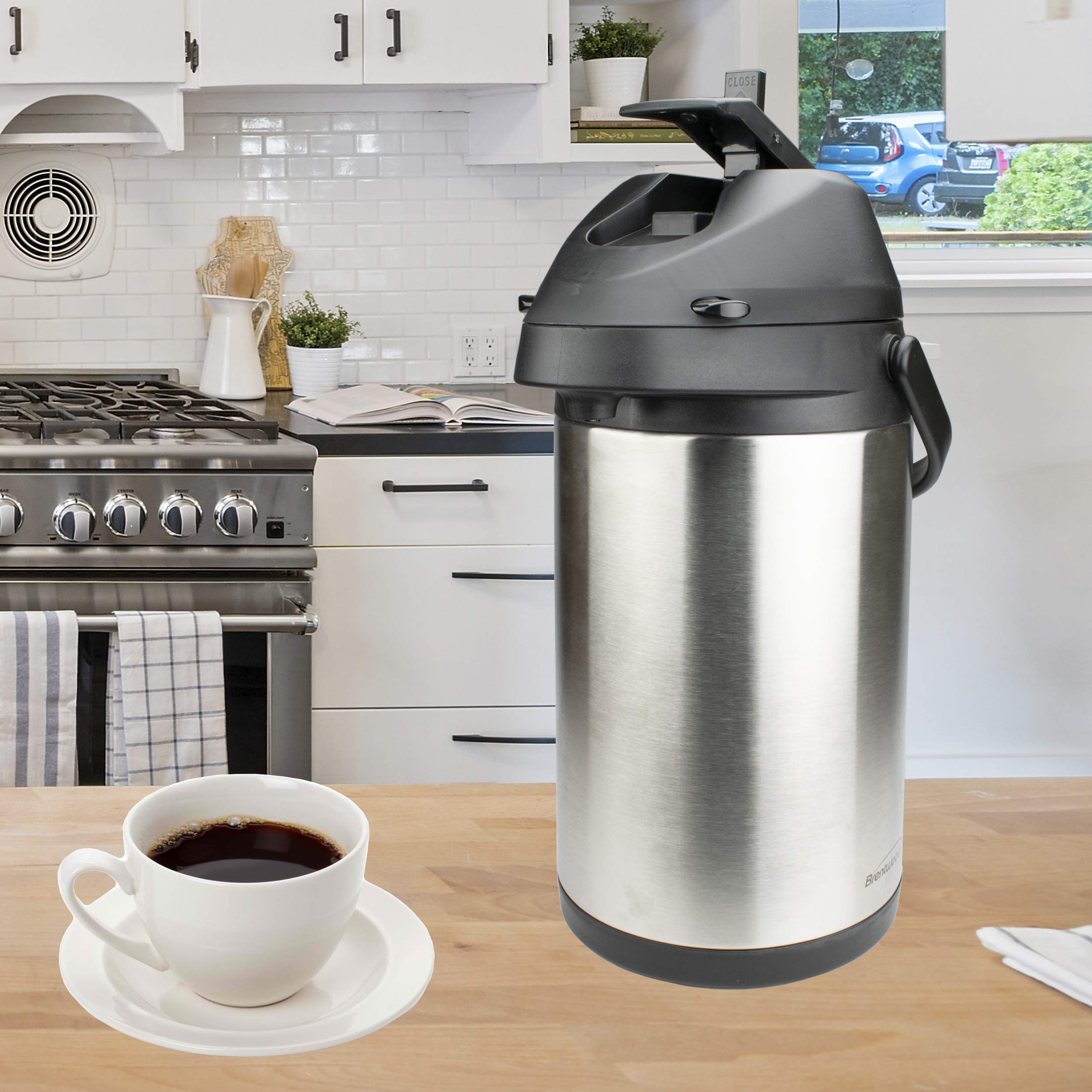 Foto 3 pulgar | Dispensador De Bebidas Frías Y Calientes Airpot Brentwood De 3.5 L, Acero Inoxidable - Venta Internacional.