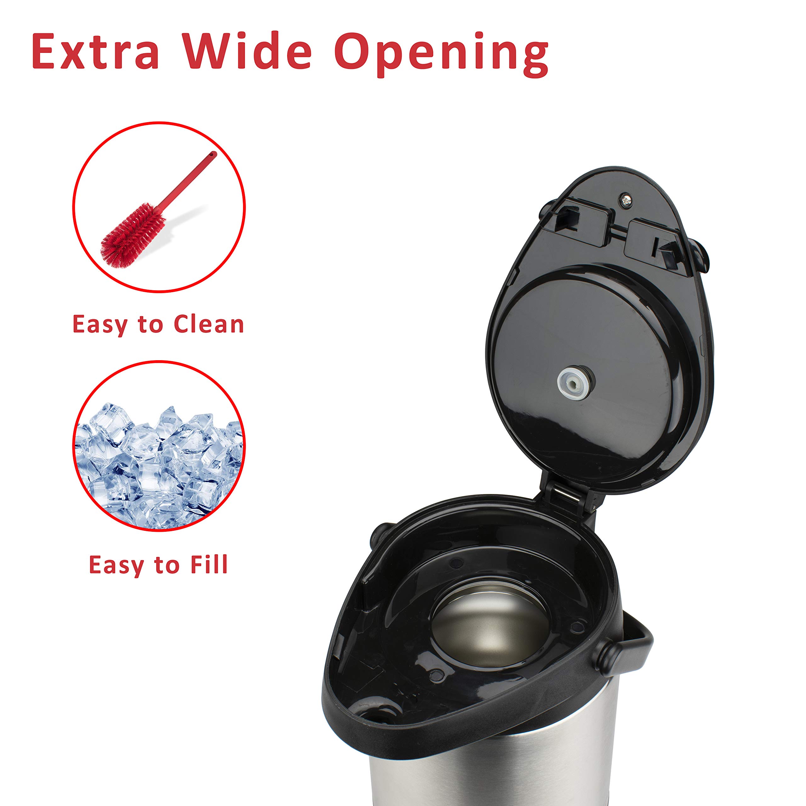 Foto 6 pulgar | Dispensador De Bebidas Frías Y Calientes Airpot Brentwood De 3.5 L, Acero Inoxidable - Venta Internacional.