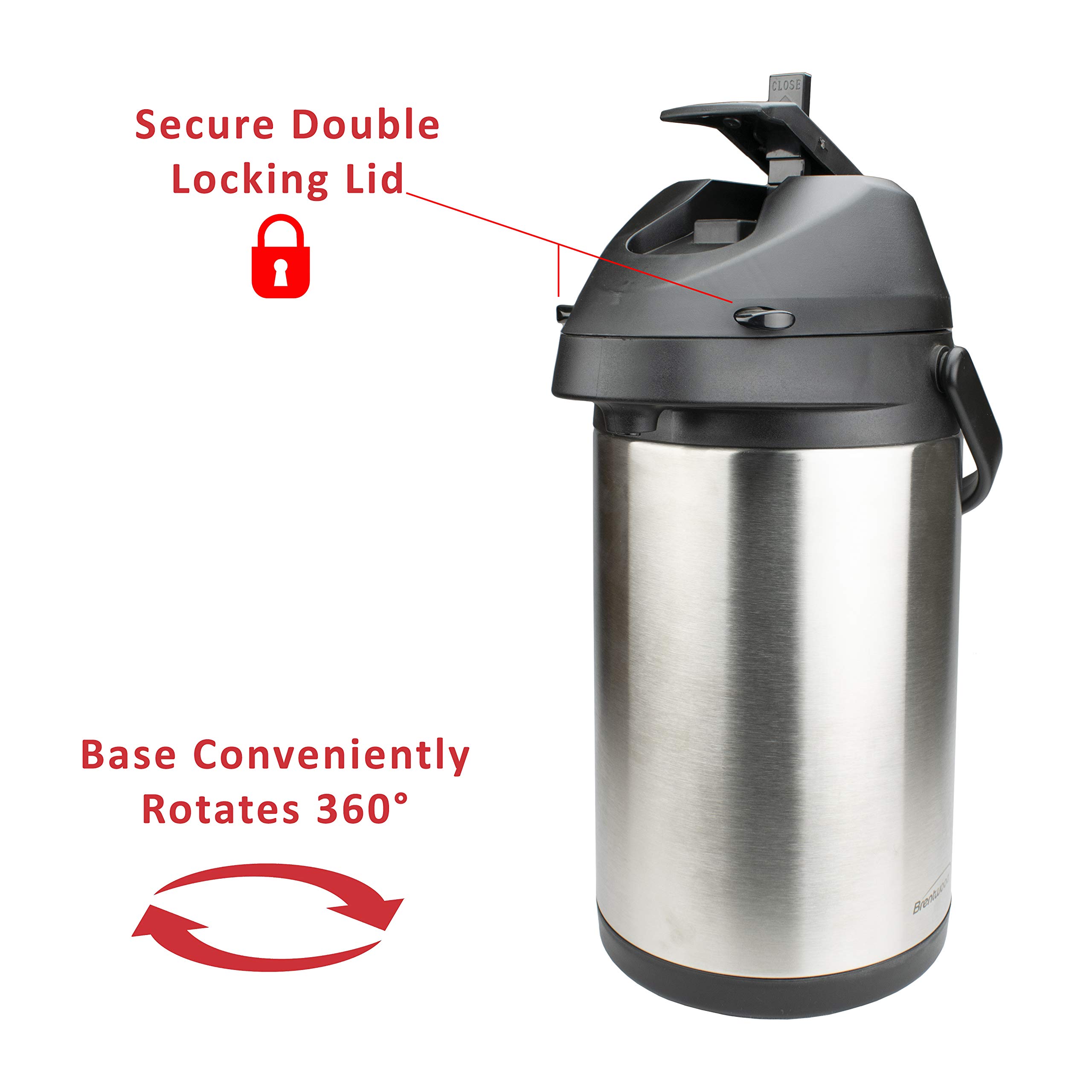 Foto 7 pulgar | Dispensador De Bebidas Frías Y Calientes Airpot Brentwood De 3.5 L, Acero Inoxidable - Venta Internacional.