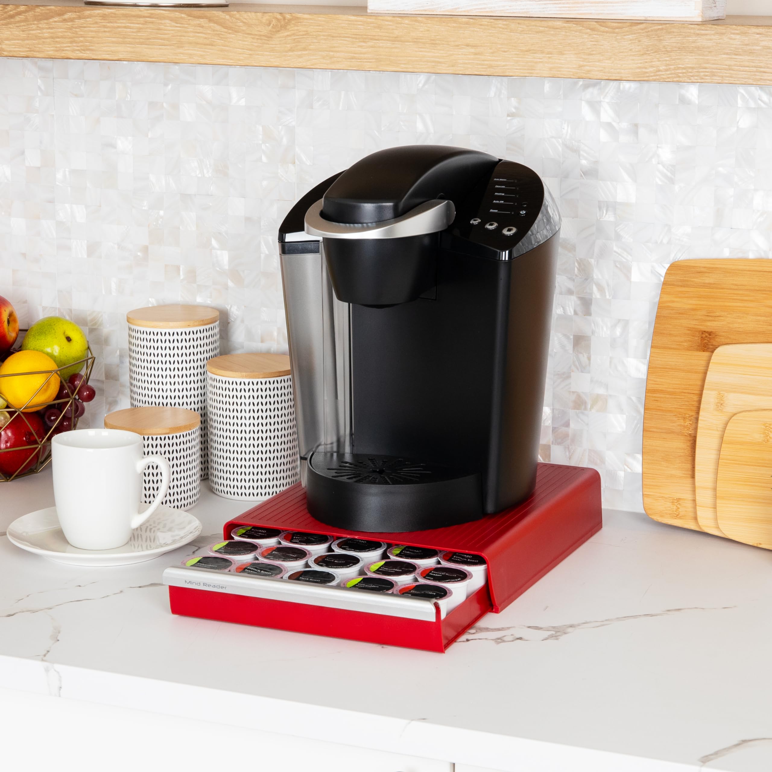 Foto 2 | Organizador Para Cajones De Café Mind Reader Con Capacidad Para 30 Cápsulas, Color Rojo - Venta Internacional.