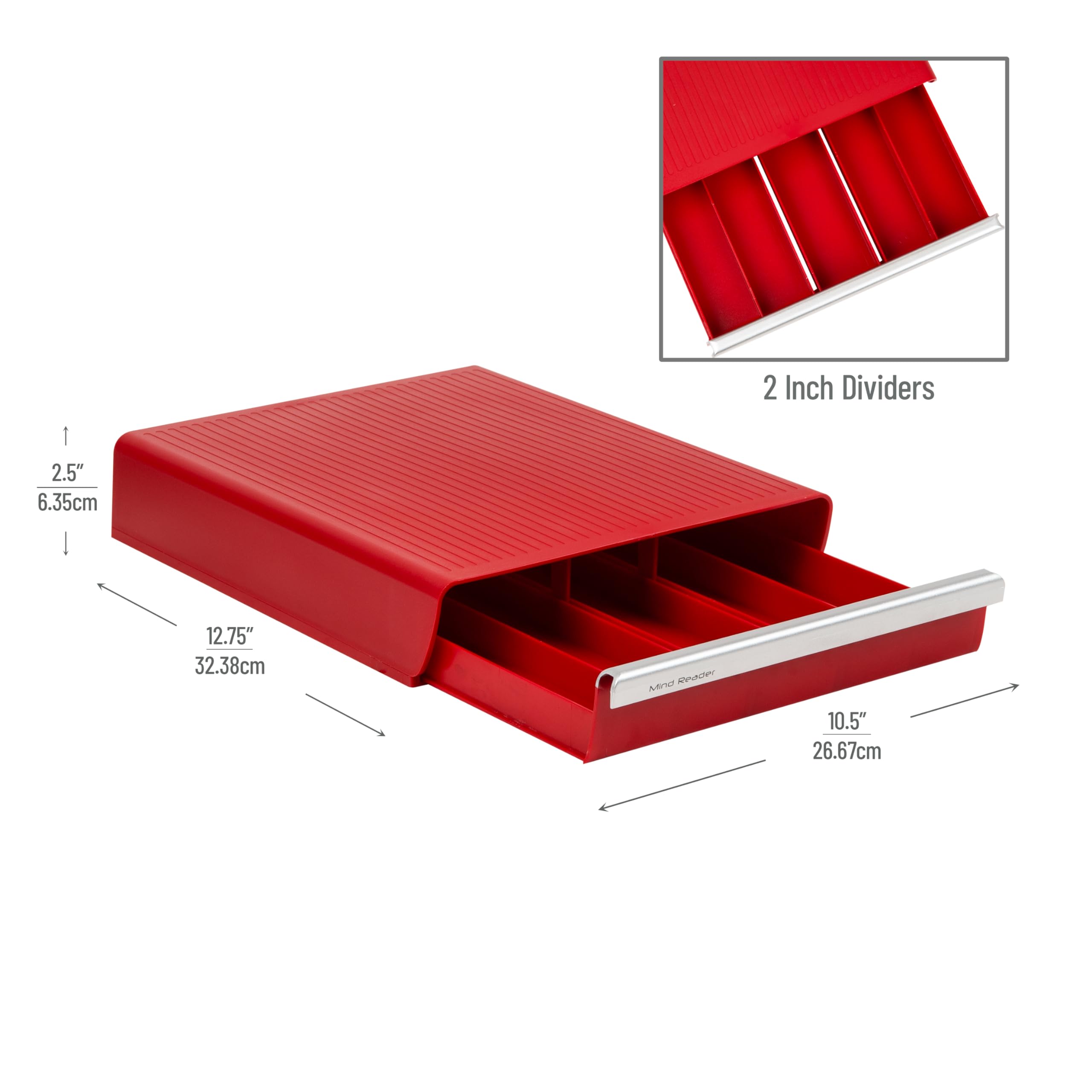 Foto 4 pulgar | Organizador Para Cajones De Café Mind Reader Con Capacidad Para 30 Cápsulas, Color Rojo - Venta Internacional.