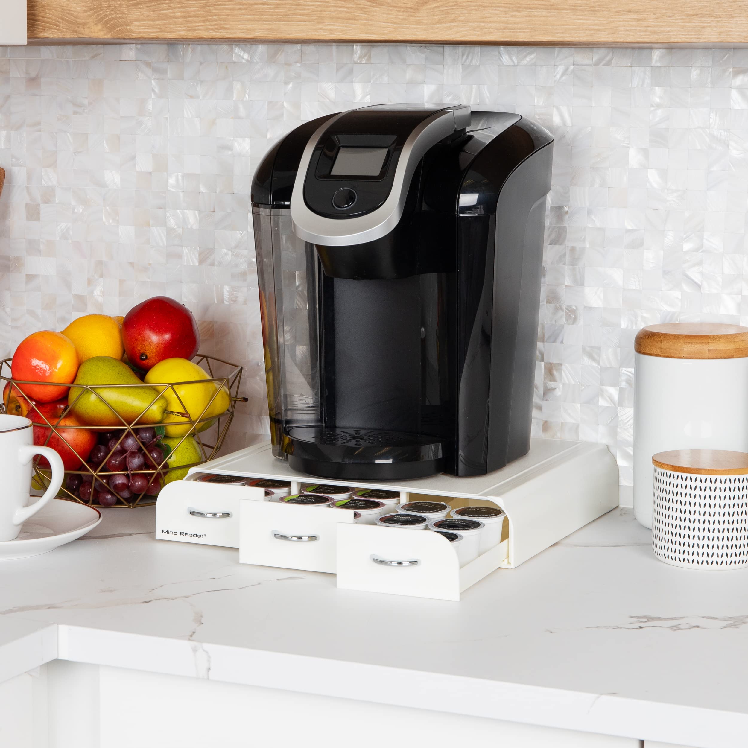 Foto 2 | Organizador De Cápsulas De Café Mind Reader Con Capacidad Para 36 Cápsulas, Color Blanco - Venta Internacional.