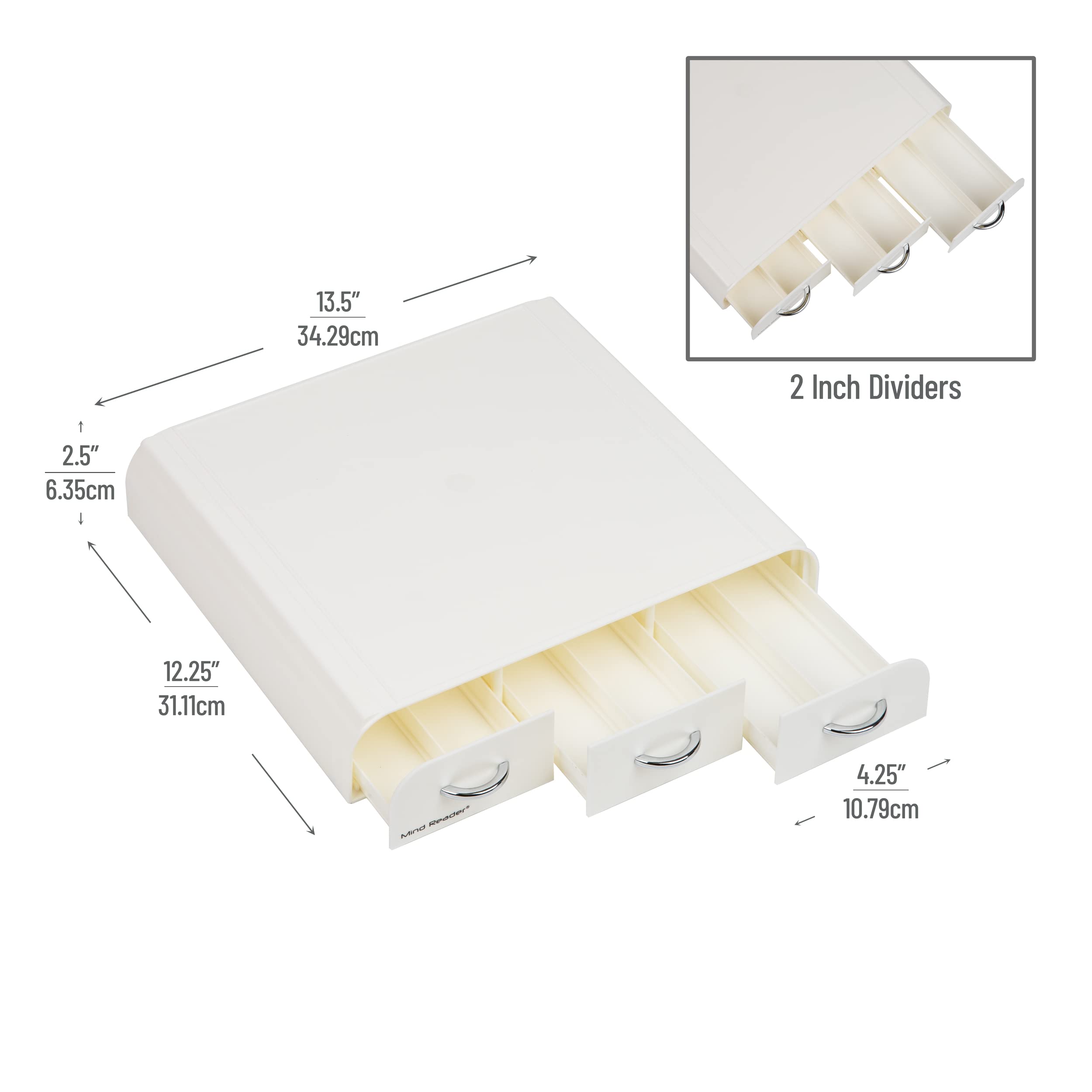 Foto 4 pulgar | Organizador De Cápsulas De Café Mind Reader Con Capacidad Para 36 Cápsulas, Color Blanco - Venta Internacional.