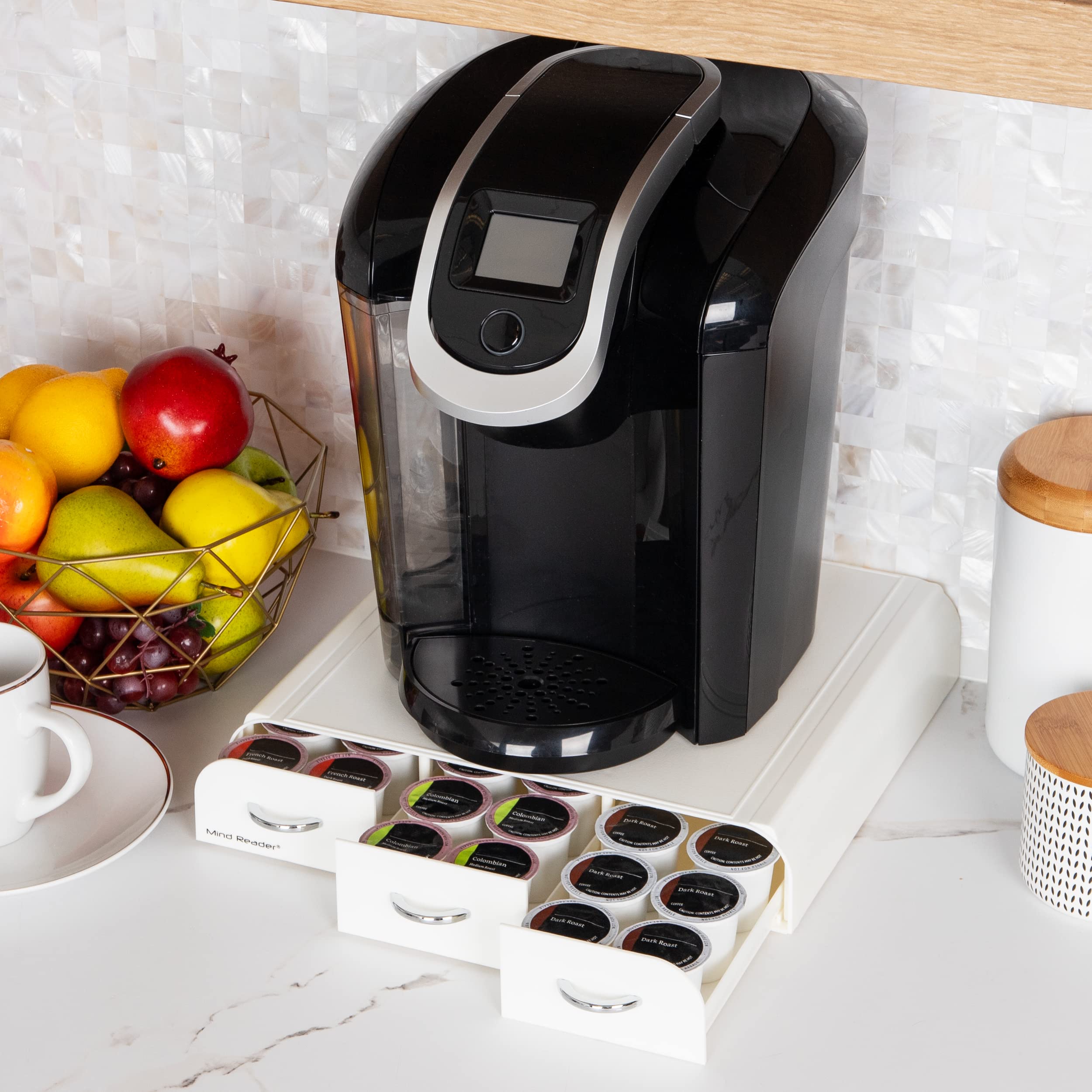 Foto 7 pulgar | Organizador De Cápsulas De Café Mind Reader Con Capacidad Para 36 Cápsulas, Color Blanco - Venta Internacional.