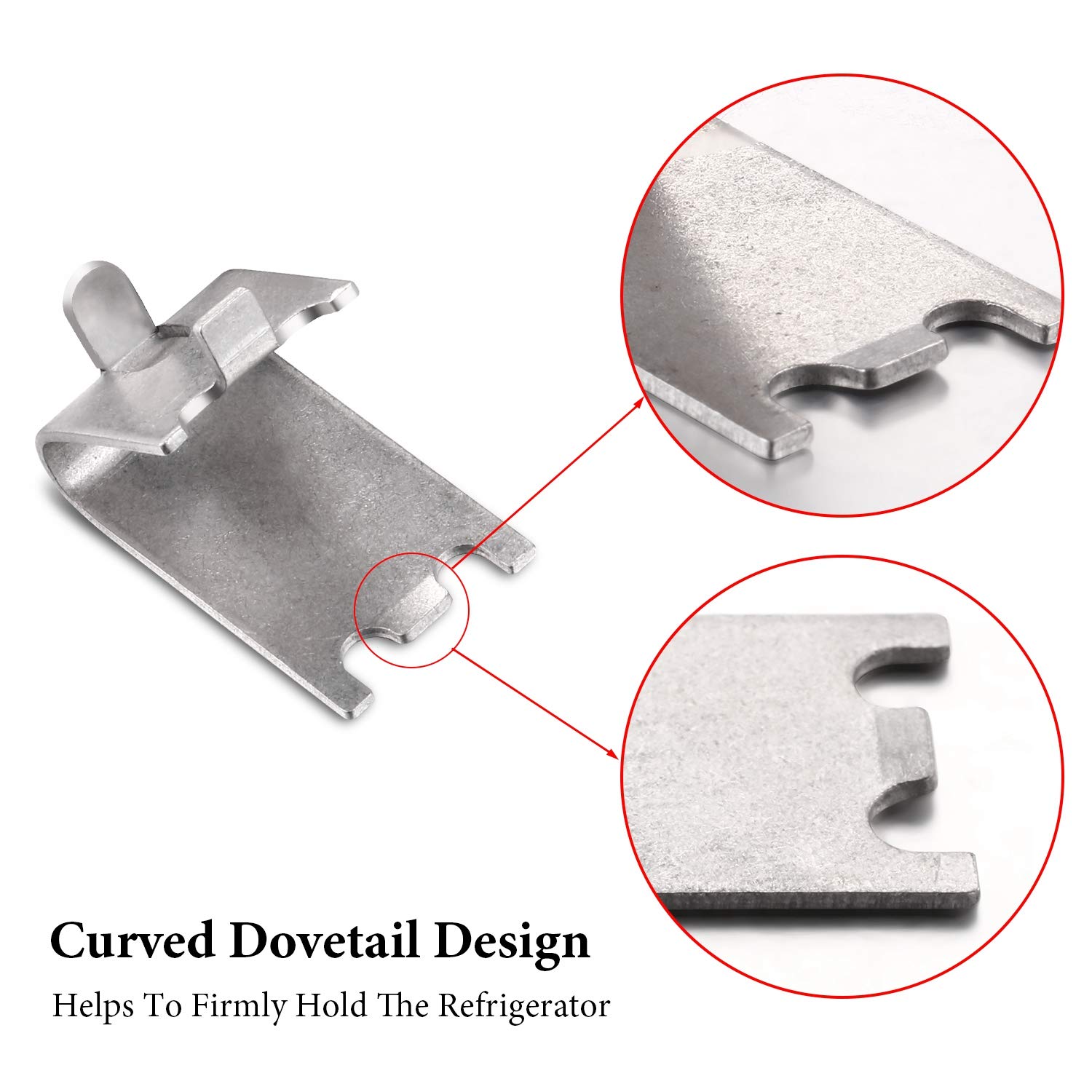 Foto 4 pulgar | Clips Para Estantes De Nevera Hotop 920158 De Acero Inoxidable X16 - Venta Internacional.