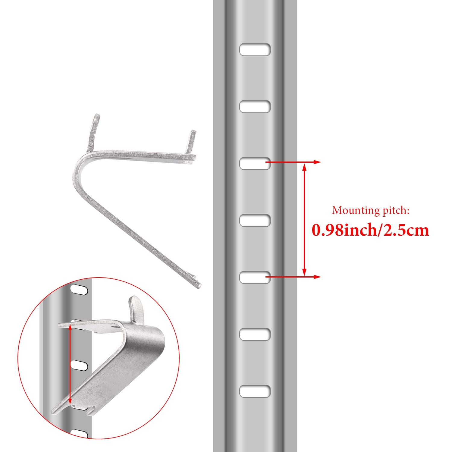 Foto 7 pulgar | Clips Para Estantes De Nevera Hotop 920158 De Acero Inoxidable X16 - Venta Internacional.