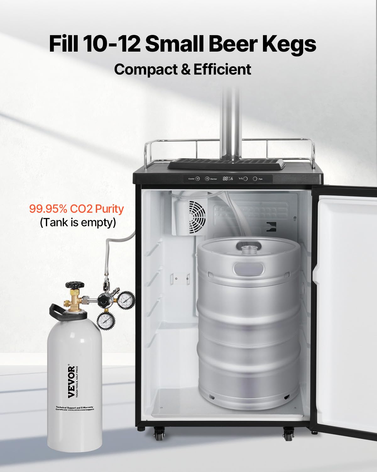 Foto 4 pulgar | Válvula Cga320 De Cilindro De Aleación De Aluminio Vevor De 4,5 Kg Con Tanque De Co2 - Venta Internacional.