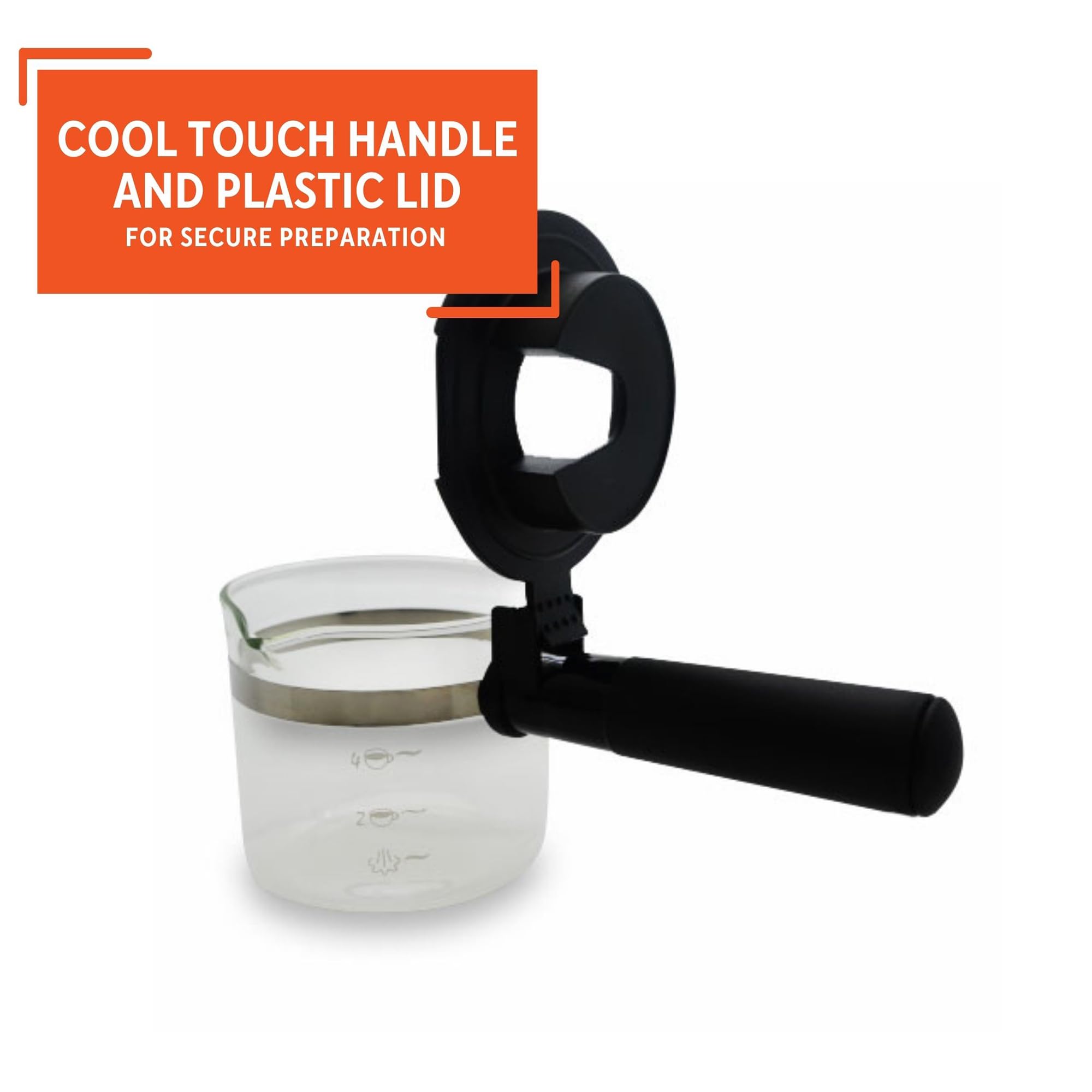 Foto 6 pulgar | Jarra De Repuesto Imusa De Vidrio Para 4 Tazas Con Mango Negro - Venta Internacional.