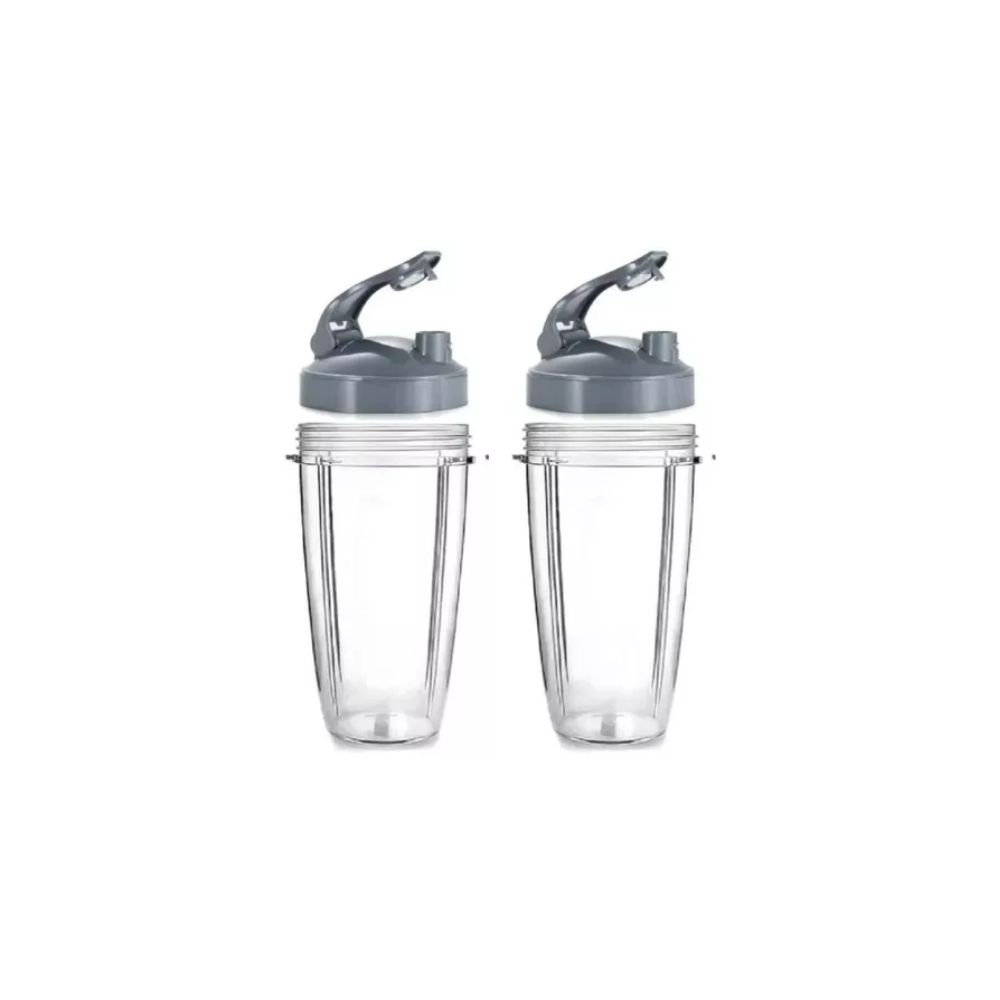 2 Vasos De 32 Oz Con Tapa Para Nutribullet Transparente