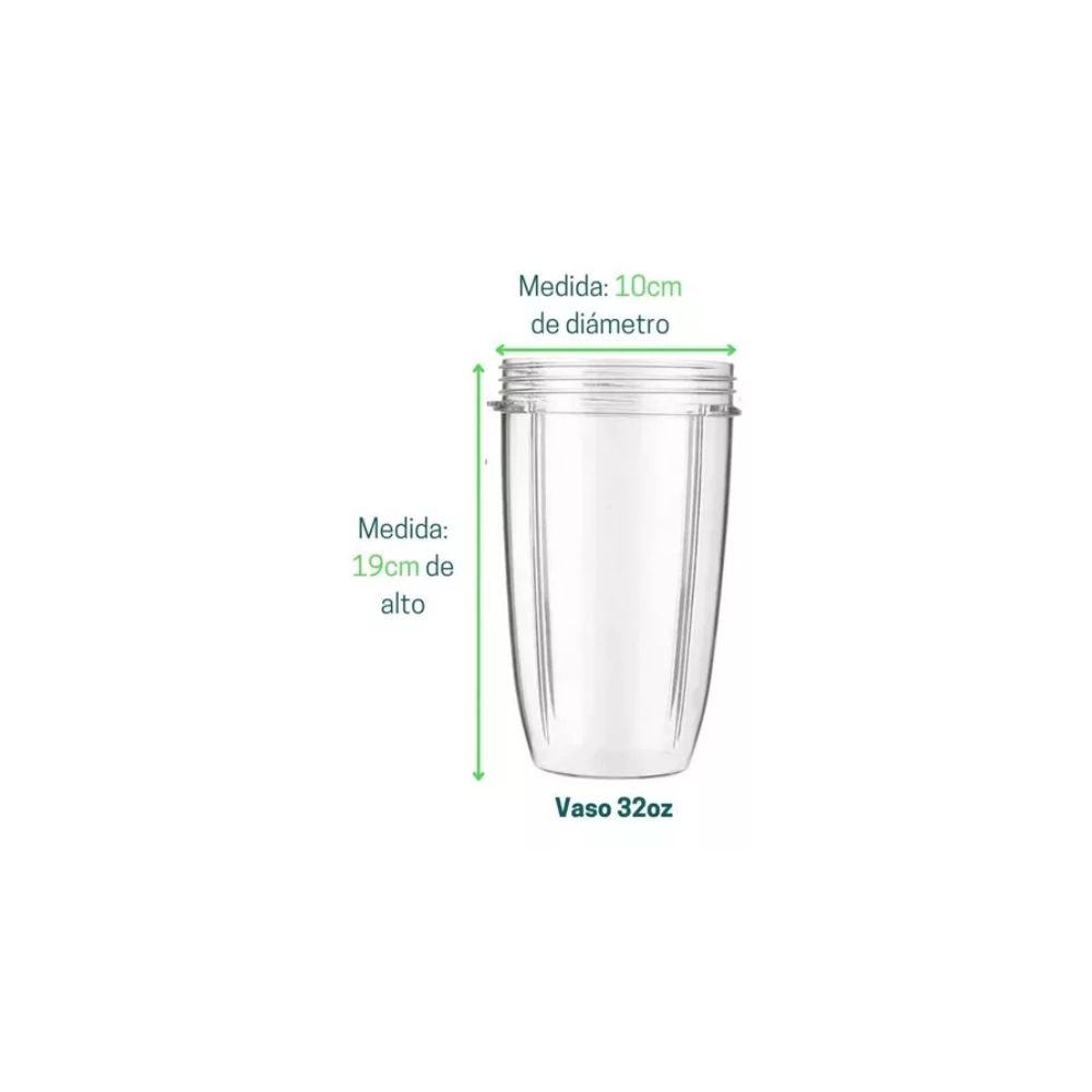 Foto 3 pulgar | Vaso De 32 Oz con Tapa Compatible con Nutribullet