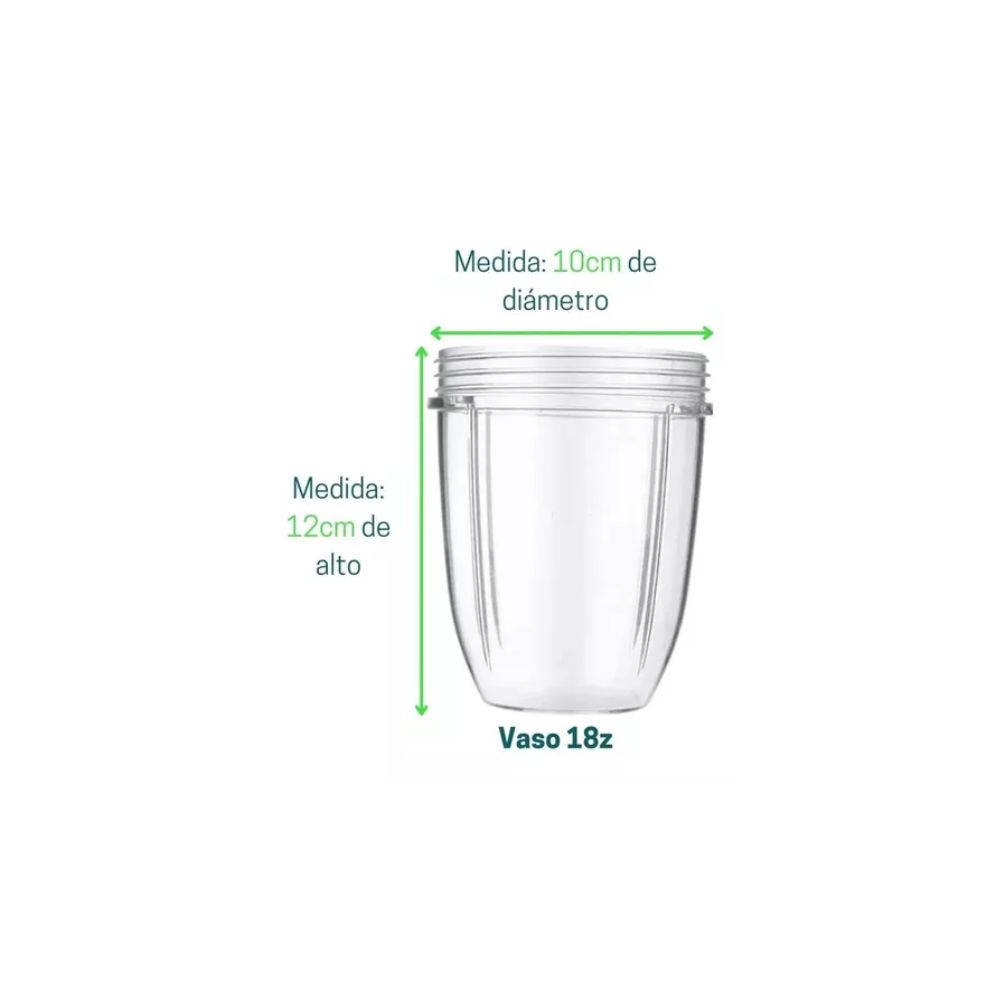 Foto 5 pulgar | Vasos Compatible con Nutribullet de 18 y 24 Oz Transparente 2 Piezas