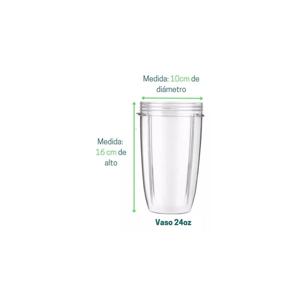 Foto 6 pulgar | Vasos Compatible con Nutribullet de 18 y 24 Oz Transparente 2 Piezas