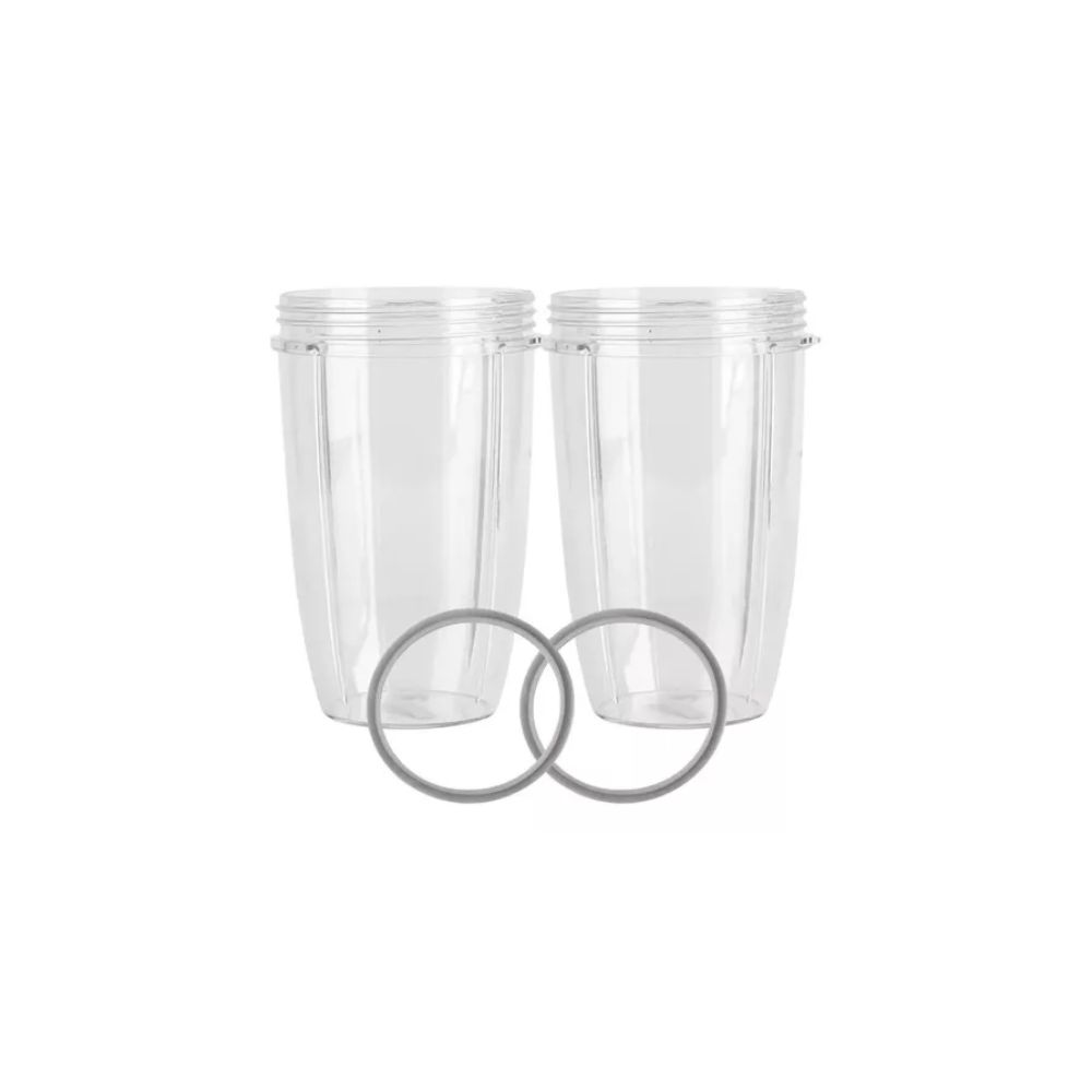 Kit de 2 Vasos de 32 Oz + 2 Empaques para Nutribullet