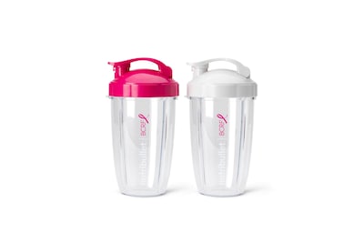 Foto 1 | Set De Vasos Nutribullet Para Llevar De 700 Ml Con Tapa Abatible, Color Rosa Y Blanco - Venta Internacional.