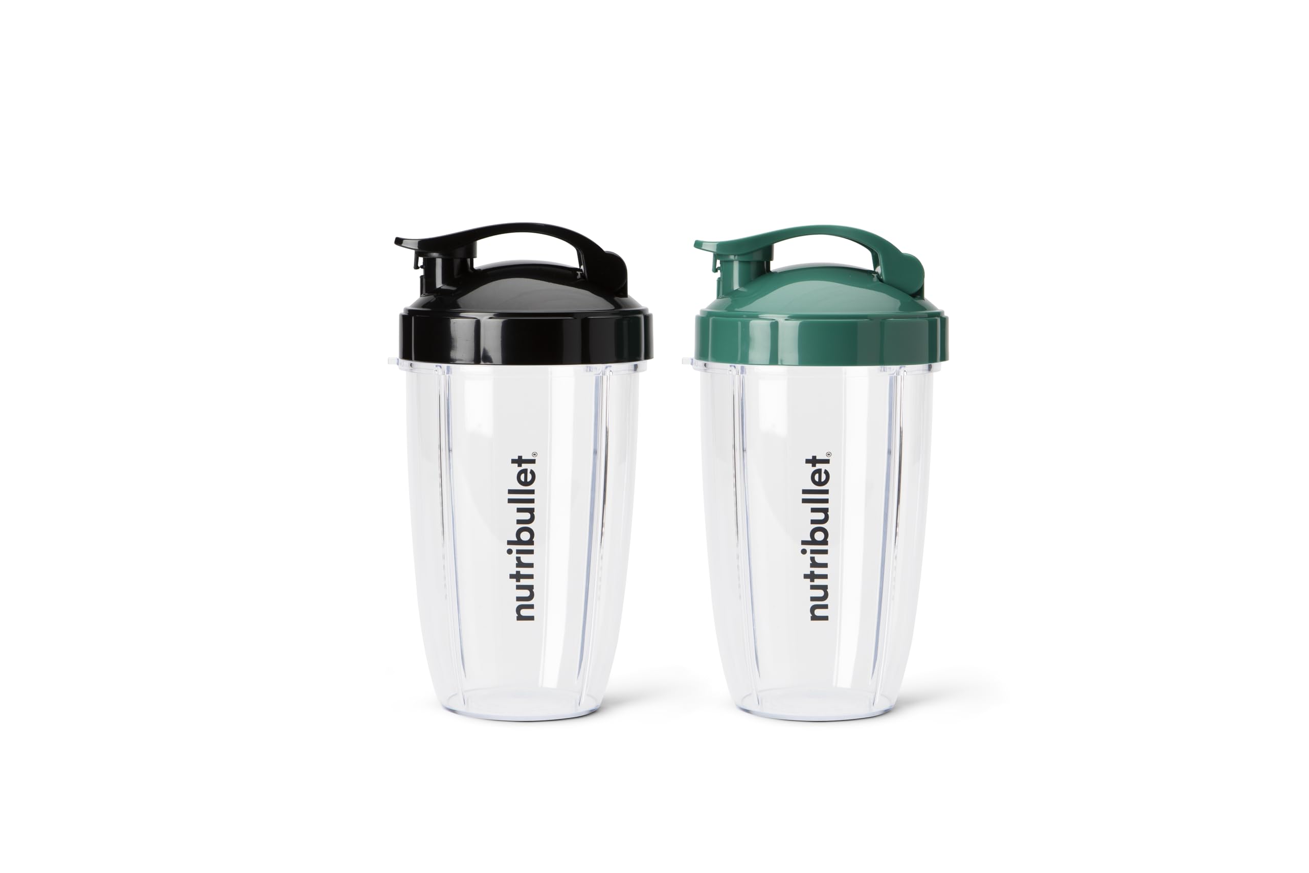 Set De Vasos Nutribullet  Para Llevar De 700 Ml Con Tapa Abatible, Color Negro Y Verde - Venta Internacional.