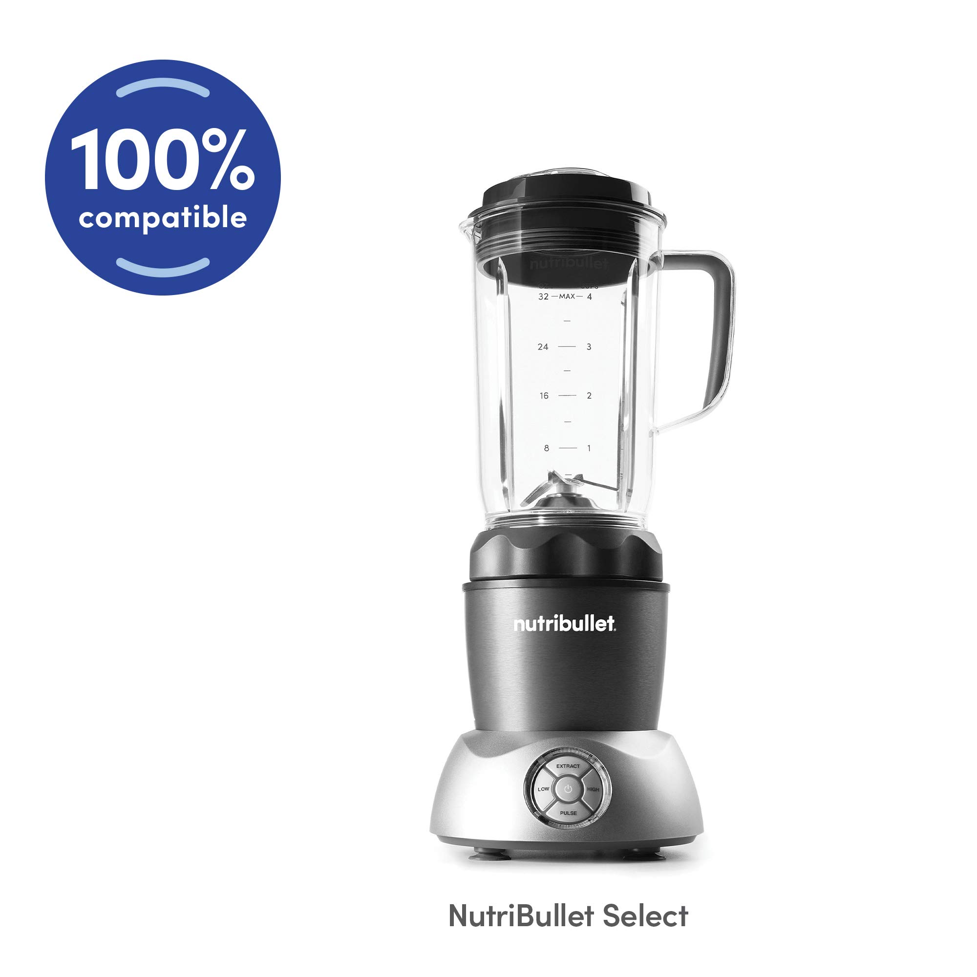 Foto 3 pulgar | Jarra Blender Nutribullet Select De 946 Ml, Transparente Y Negra - Venta Internacional.