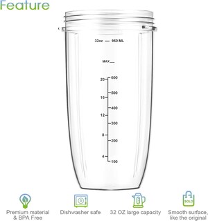 Foto 3 | Blender Nutribullet Cups & Blade 950 Ml - Venta Internacional