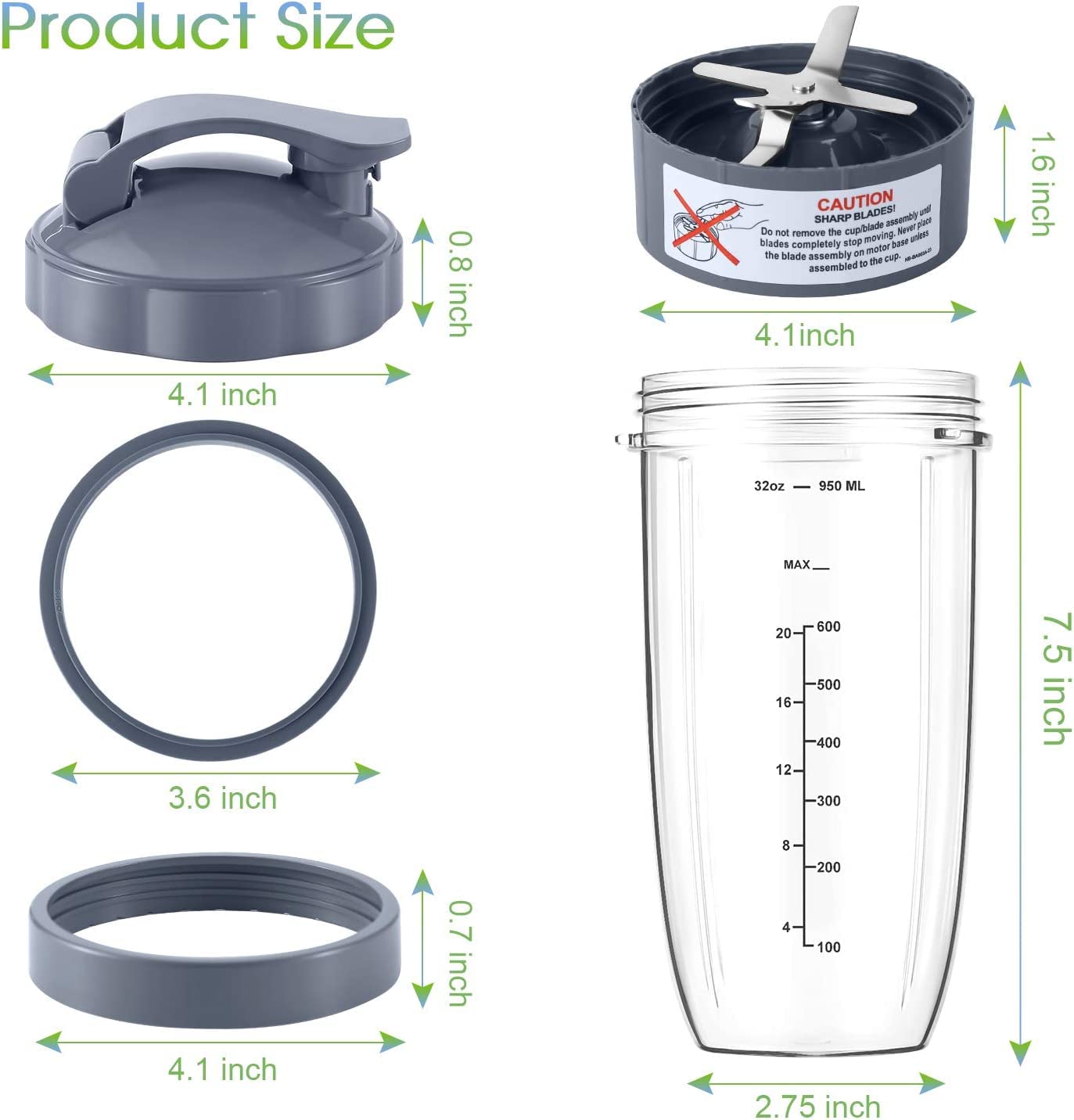 Foto 7 pulgar | Blender Nutribullet Cups & Blade 950 Ml - Venta Internacional