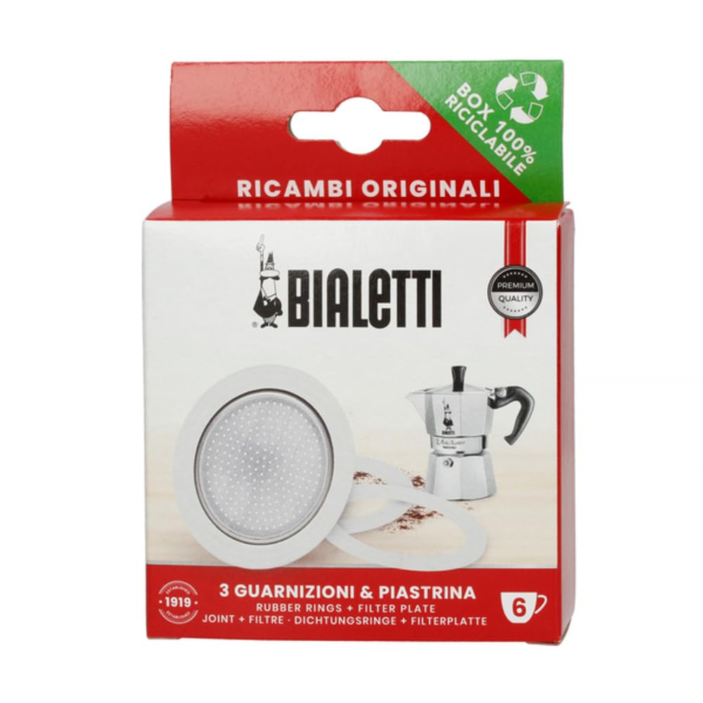 Junta Y Filtro De Repuesto Para Cafetera Espresso Bialetti De 6 Tazas - Venta Internacional.