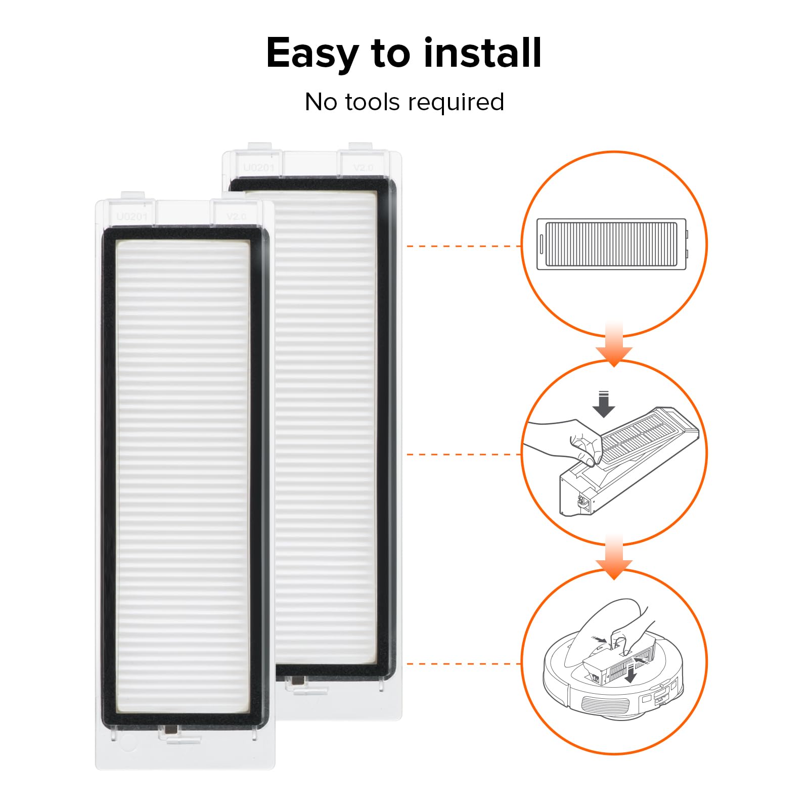 Foto 4 pulgar | Paquete De 2 Filtros Lavables Para Robot Aspirador Roborock Q Revo - Venta Internacional.