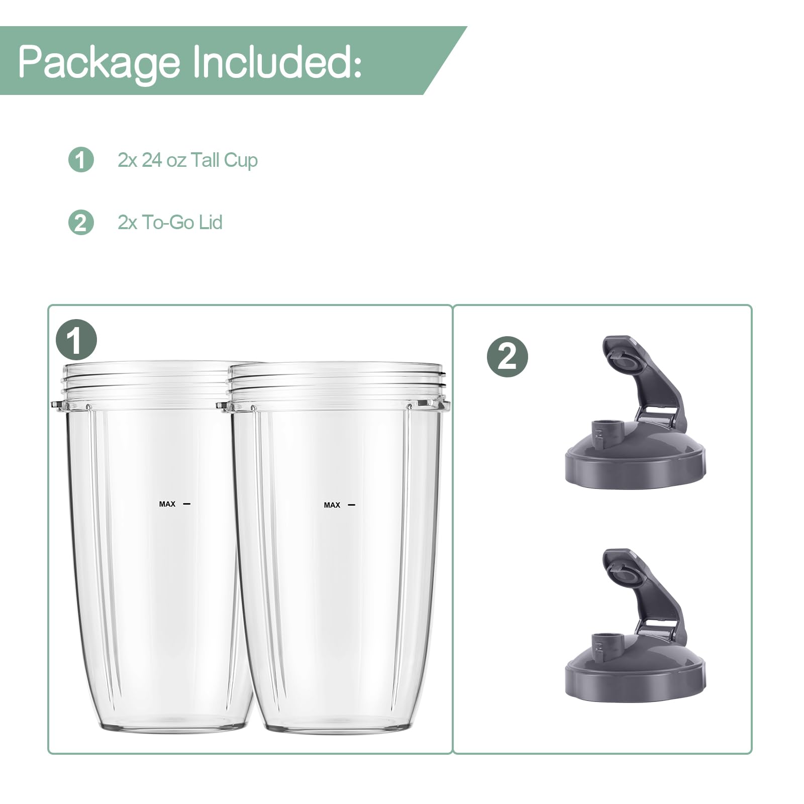 Foto 3 pulgar | Vasos Para Batidora Lvainit De 700 Ml Con Tapa Abatible Para Llevar Nutribullet - Venta Internacional.