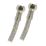 Manguera Gas Coflex Flexible Acero Inoxidable 60cm Salida 3/8”x3/8” Hembra-hembra