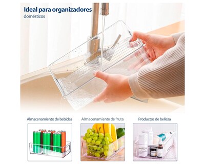 Foto 3 | Set de 8 Organizadores para Refrigerador Bluelander de Acrílico Transparente 25.5 X 15.5 X 7.5 cm
