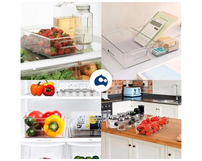 Foto 6 | Set de 8 Organizadores para Refrigerador Bluelander de Acrílico Transparente 25.5 X 15.5 X 7.5 cm