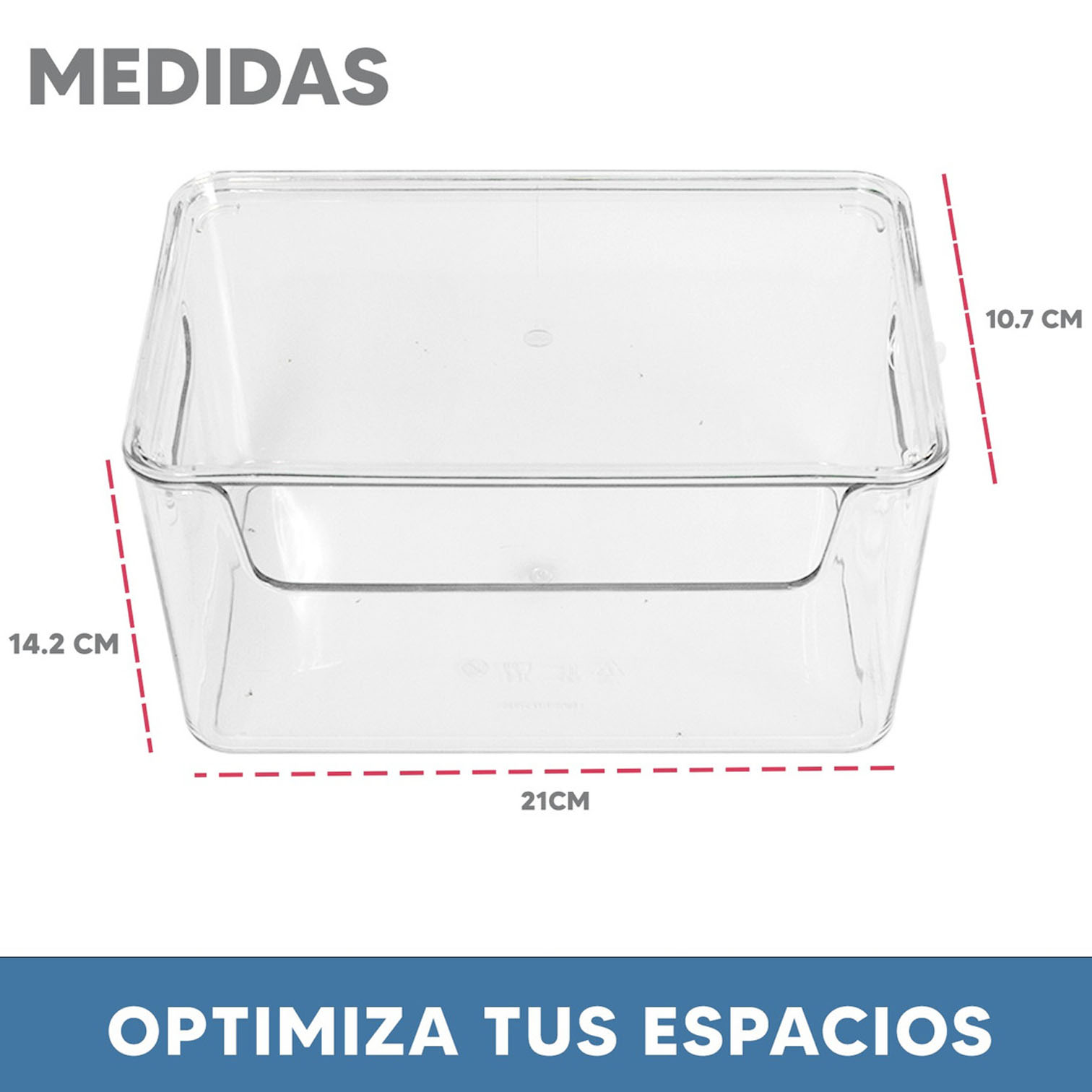 Foto 3 pulgar | Organizadores para Refrigerador Jauz Improvement Plástico con Tapa 2 Piezas