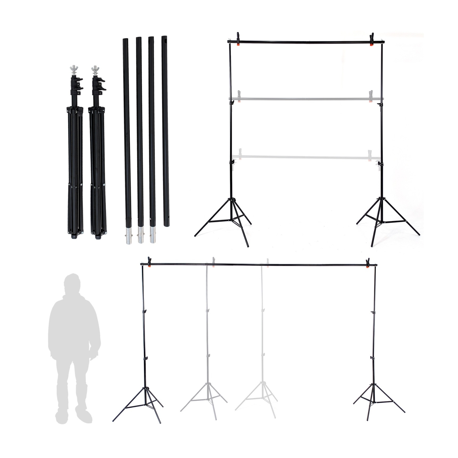 Foto 7 | Kit de Estudio Fotográfico Audiotek Softbox/ Luz/ Soporte/ Ciclorama
