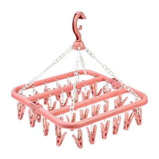 Foto 1 | Tendedero Plegable Multifuncional Con 32 Clips 32 X 32 Cm Rosa