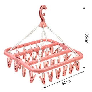 Foto 7 | Tendedero Plegable Multifuncional Con 32 Clips 32 X 32 Cm Rosa