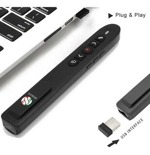 Foto 3 | Presentador Láser Apuntador Dosyu color Negro Inalámbrico Usb 100m