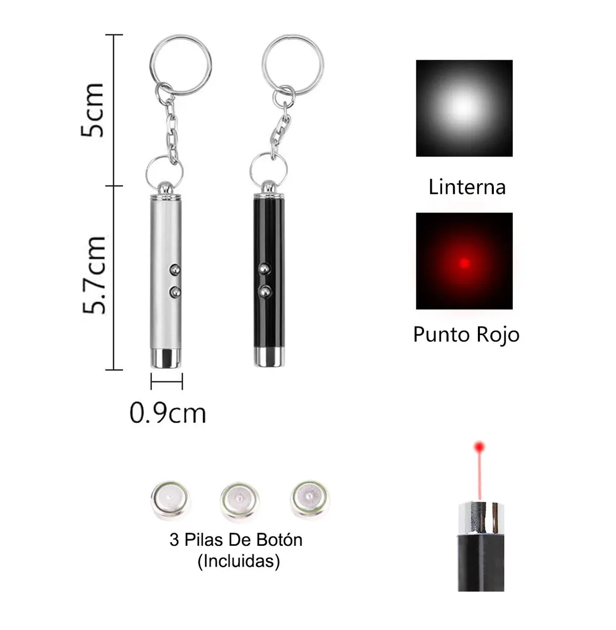 Foto 3 | Set 5 Uds. Apuntador Laser Multicolor Eo Safe Imports Esi-522 Negro