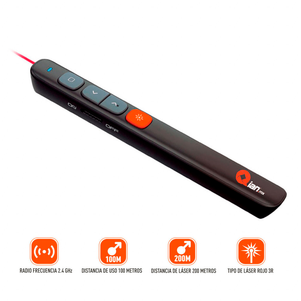 Foto 4 | Presentador Inalambrico Con Apuntador Laser Qian  Qlp200