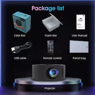 Foto 3 | Proyector Portátil Yt200 Con Wifi, Altavoz Incorporado - Venta Internacional.