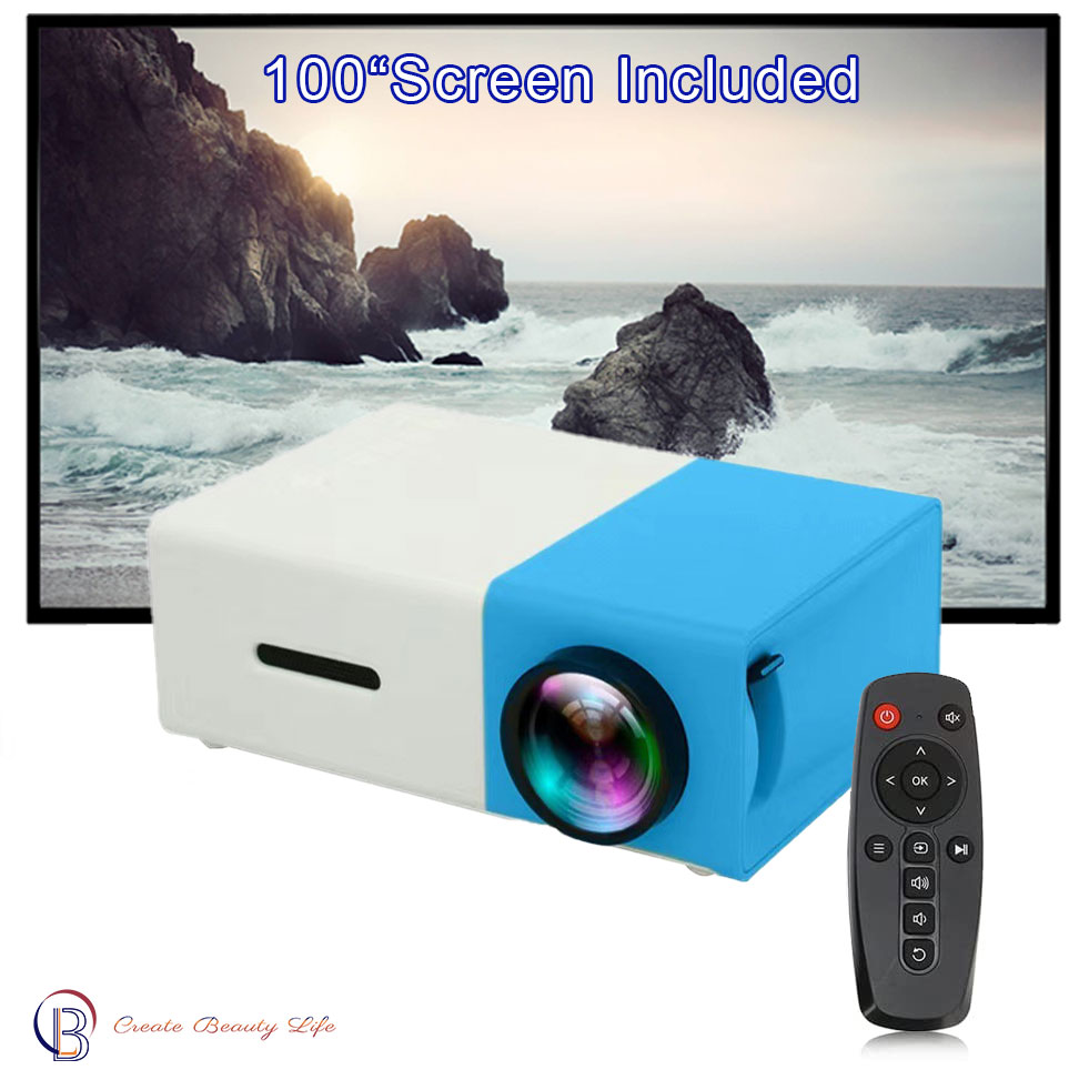 Foto 6 pulgar | Miniproyector Hd 1080p Con Pantalla De Proyección De 100 Pulgadas - Venta Internacional.