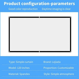 Foto 4 | Cortina Suave Para Proyector, Simple, Plegable, Portátil, De Poliéster - Venta Internacional.