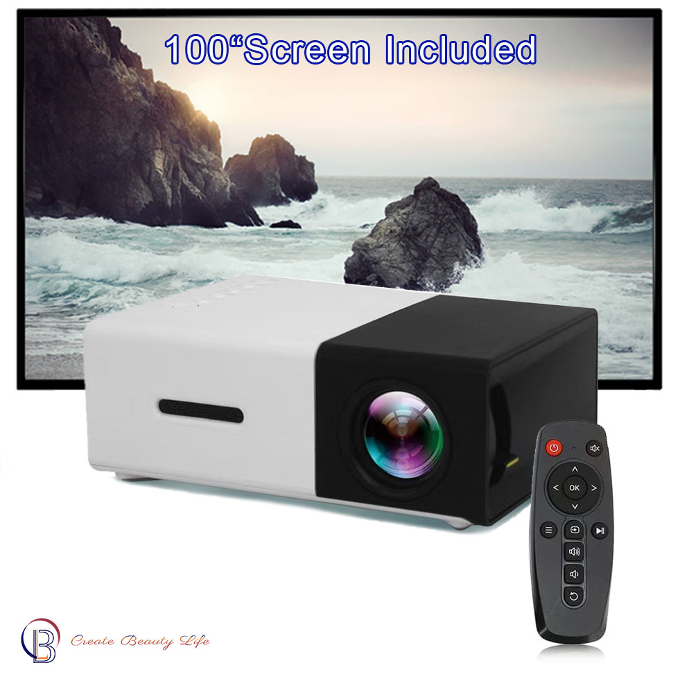 Foto 6 pulgar | Miniproyector Hd 1080p Con Pantalla De Proyección De 100 Pulgadas - Venta Internacional.