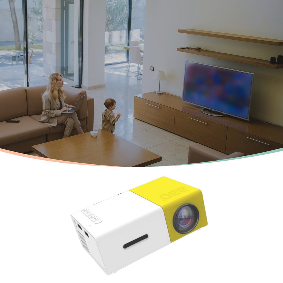 Foto 4 pulgar | Proyector Yg300 Mini Home 1080p Hd 3d Compatible Con Amarillo+blanco - Venta Internacional.