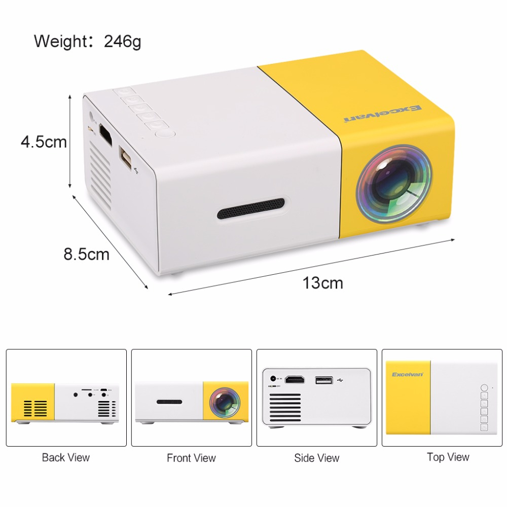 Foto 6 pulgar | Miniproyector Hd 1080p Led Con Pantalla De 80 Pulgadas Hdmi Usb - Venta Internacional.