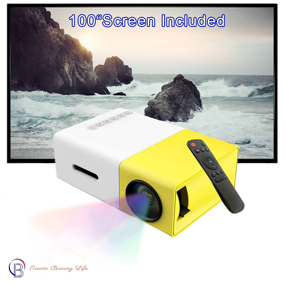 Foto 5 | Miniproyector Hd 1080p Con Pantalla De Proyección De 100 Pulgadas - Venta Internacional.