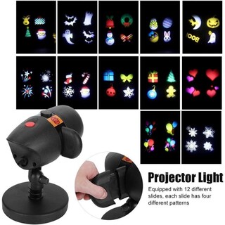 Foto 4 | Proyector Láser Para Navidad, Halloween, Con 12 Tarjetas - Venta Internacional.