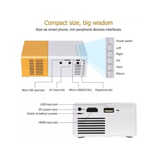 Foto 3 | Proyector Portátil Mini Hdmi Vga Usb Sd Rca Altavoz Led - Venta Internacional.