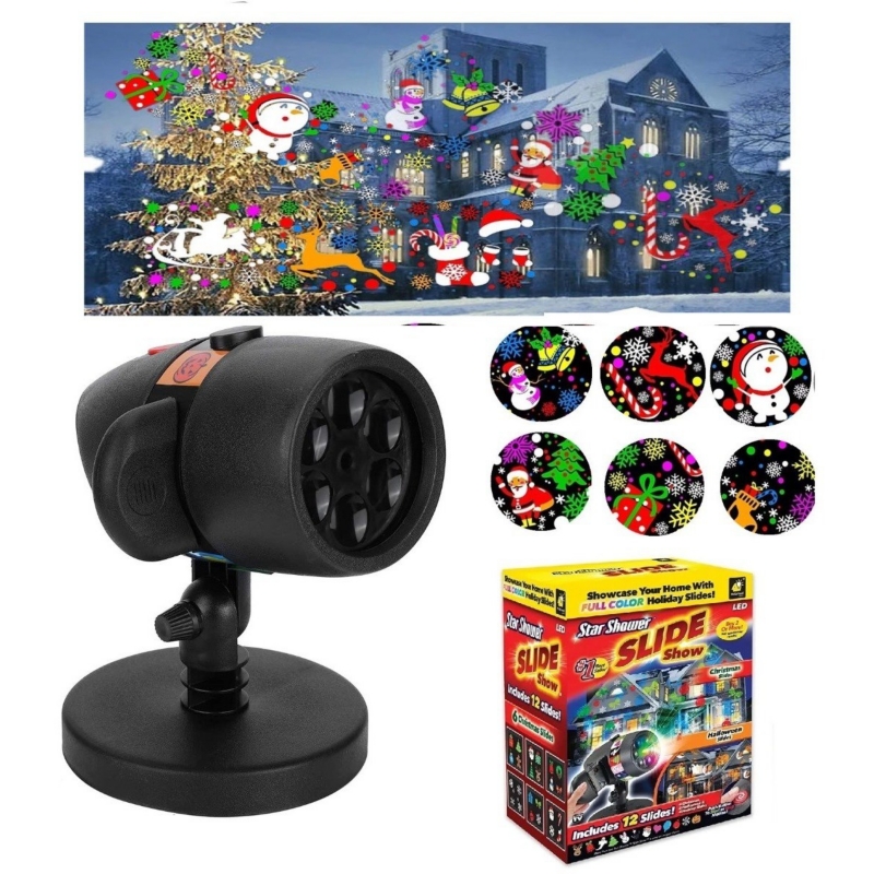 Proyector Láser Decorativo Para Fiestas De Halloween Y Navidad Con 12 C - Venta Internacional.