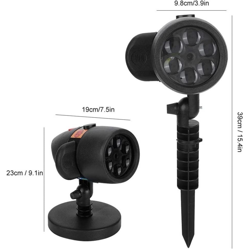 Foto 4 pulgar | Proyector Láser Decorativo Para Fiestas De Halloween Y Navidad Con 12 C - Venta Internacional.