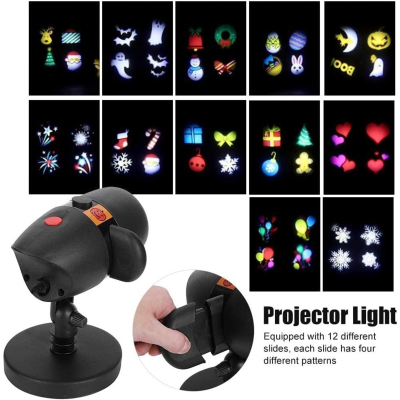 Foto 5 pulgar | Proyector Láser Decorativo Para Fiestas De Halloween Y Navidad Con 12 C - Venta Internacional.